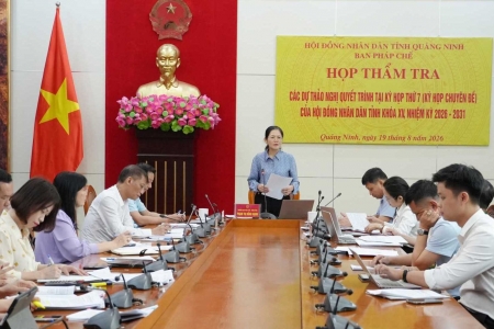 Ban Pháp chế HĐND tỉnh Quảng Ninh thẩm tra các dự thảo nghị quyết trình Kỳ họp thứ 7 HĐND tỉnh