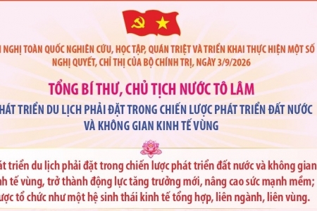Tổng Bí thư, Chủ tịch nước Tô Lâm: Phát triển du lịch phải đặt trong chiến lược phát triển đất nước và không gian kinh tế vùng