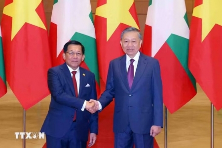 Tổng Bí thư, Chủ tịch nước Tô Lâm hội đàm với Tổng thống Myanmar Min Aung Hlaing