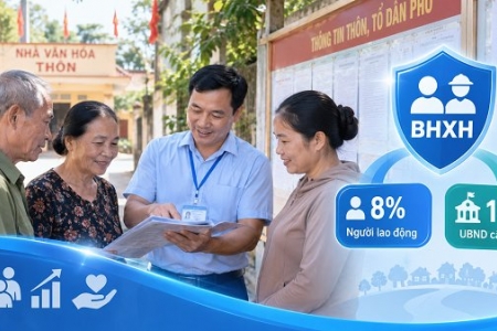 Quy định mức đóng bảo hiểm xã hội bắt buộc đối với cán bộ thôn, tổ dân phố