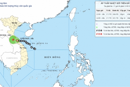 Áp thấp nhiệt đới vào đất liền Quảng Trị, miền Trung đối mặt nguy cơ lũ quét, sạt lở