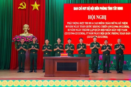 Bộ đội Biên phòng tỉnh Tây Ninh phát động đợt thi đua cao điểm “80 ngày thi đua Quyết thắng - Viết tiếp bản hùng ca”