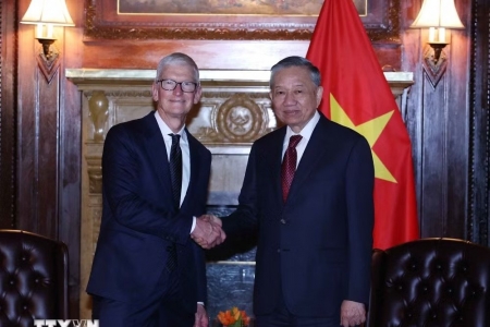 Tổng Bí thư, Chủ tịch nước Tô Lâm tiếp lãnh đạo Tập đoàn Apple