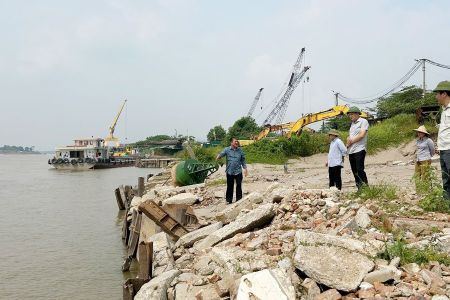 Bắc Ninh: Tổng kiểm tra, rà soát, xử lý các bến bãi vi phạm hành lang đê điều