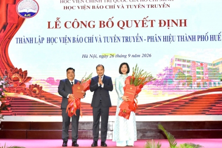 Học viện Báo chí và Tuyên truyền công bố Quyết định thành lập Phân hiệu thành phố Huế