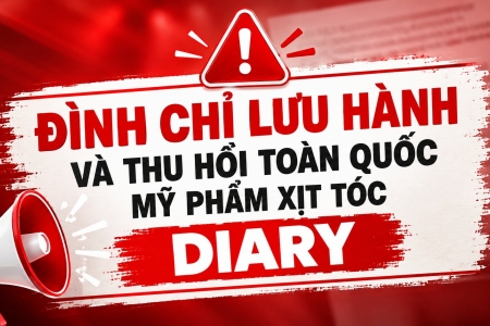 Đình chỉ lưu hành và thu hồi toàn quốc mỹ phẩm xịt tóc DIARY do vi phạm ghi nhãn