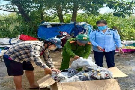 Cà Mau: Tiêu hủy 49 sản phẩm phụ tùng xe máy giả mạo nhãn hiệu Honda