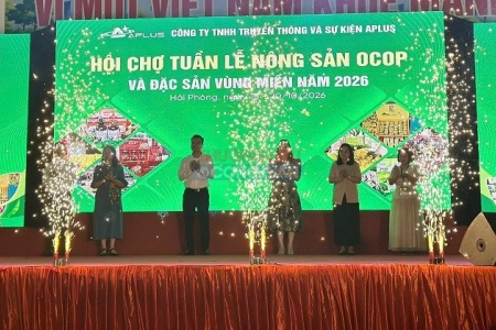 Khai mạc Hội chợ Tuần lễ nông sản OCOP và đặc sản vùng miền năm 2026 tại Hải Phòng