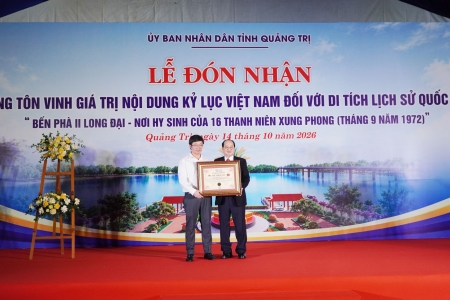 Quảng Trị: Đài tưởng niệm Bến phà Long Đại được ghi nhận kỷ lục Việt Nam