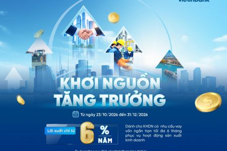 VietinBank triển khai chương trình “Khơi nguồn tăng trưởng”, lãi suất ưu đãi chỉ từ 6%/năm