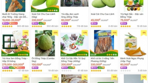 Đồng Tháp phấn đấu đưa 100% sản phẩm OCOP lên sàn thương mại điện tử