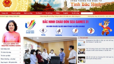 Điểm số chất lượng Website Cổng TTĐT tỉnh Bắc Ninh tăng gần gấp đôi so với năm 2020