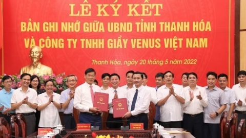 Công ty TNHH Giầy Venus Việt Nam sẽ triển khai 10 dự án đầu tư tại tỉnh Thanh Hóa