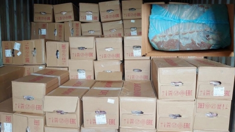 Phát hiện xe tải vận chuyển gần 16 tấn thịt heo không rõ nguồn gốc tại An Giang