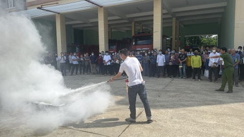 Công an TP. Thuận An tuyên truyền phòng cháy chữa cháy cho chủ nhà trọ, hộ kinh doanh