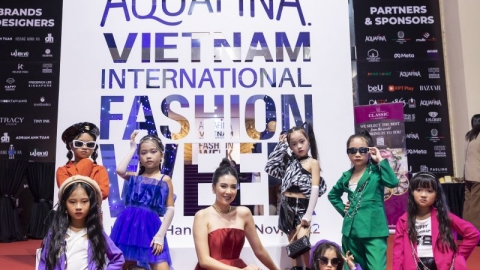 Dàn Model Kids Pro “đổ bộ” tại thảm đỏ tuần lễ thời trang quốc tế 2022