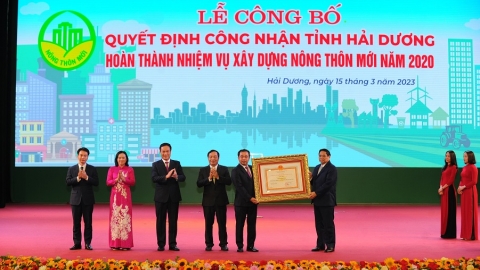 Thủ tướng dự Lễ công bố Hải Dương hoàn thành xây dựng nông thôn mới