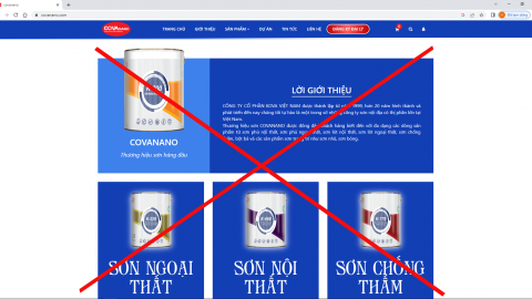 Khuyến cáo: COVANANO – Không phải sản phẩm sơn của thương hiệu KOVA