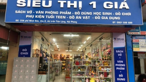 Tiên Lãng (Hải Phòng): Khách hàng phản ánh Siêu thi 1 giá bán hàng hóa nước ngoài không có tem nhãn phụ Tiếng Việt