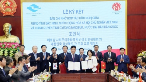 Bắc Ninh ký kết Bản ghi nhớ hợp tác với chính quyền tỉnh Gyeongsangbuk (Hàn Quốc)