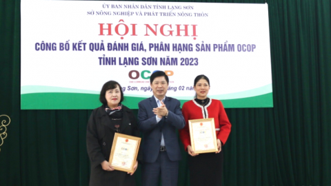 Lạng Sơn công bố kết quả đánh giá, phân hạng 02 sản phẩm OCOP