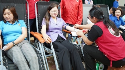 Hơn 600 đơn vị máu thu được trong Ngày hội hiến máu tình nguyện ở Thanh Hóa