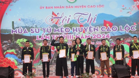 Lạng Sơn: Đặc sắc Hội thi múa sư tử mèo
