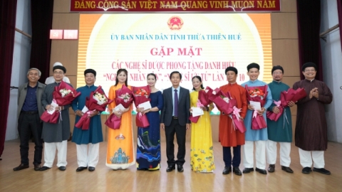 Thừa Thiên Huế: 8 nghệ sỹ được phong tặng danh hiệu NSND, NSƯT