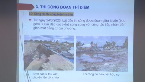 Quảng Ninh là địa phương đầu tiên trong cả nước đề xuất được mở rộng thí điểm dùng cát biển làm nền đường