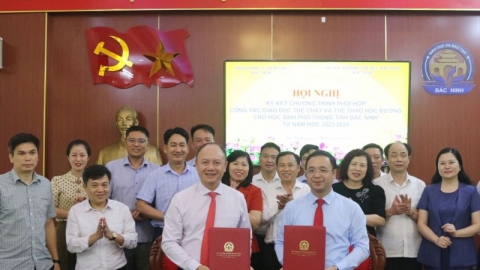 Bắc Ninh: Ký kết chương trình phối hợp công tác giáo dục thể chất và thể thao học đường cho học sinh phổ thông