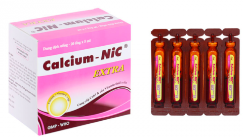Thu hồi lô dung dịch uống Calcium-Nic extra vi phạm chất lượng