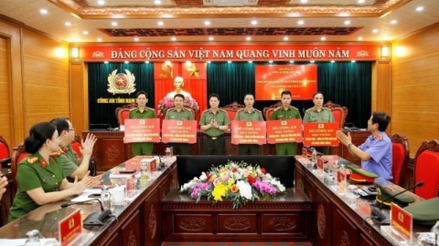 Bộ Công an khen thưởng Công an tỉnh Nam Định vì thành tích đặc biệt xuất sắc