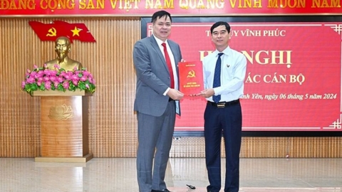 Vĩnh Phúc : Giao phụ trách Đảng bộ thành phố Vĩnh Yên đối với đồng chí Nguyễn Việt Phương