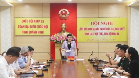 Đoàn ĐBQH tỉnh Quảng Ninh lấy ý kiến tham gia vào dự án Luật trình tại Kỳ họp thứ 7, Quốc hội khóa XV