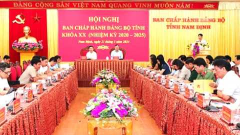Ban Chấp hành Đảng bộ tỉnh Nam Định khóa XX tổ chức hội nghị lần thứ 31