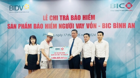 BIC chi trả gần 4 tỷ đồng quyền lợi bảo hiểm cho khách hàng tại Phú Thọ