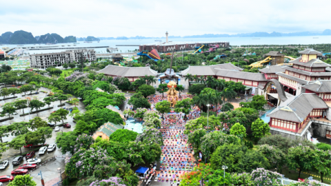 Gần 2.000 người đồng diễn tại Festival Yoga mùa hè 2024
