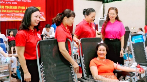 Tổ chức ngày hội hiến máu “Giọt hồng yêu thương TP. Lạng Sơn" năm 2024