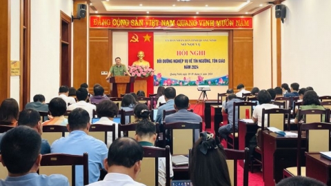 Sở Nội vụ Quảng Ninh tổ chức bồi dưỡng nghiệp vụ về tín ngưỡng, tôn giáo