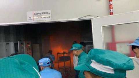 Vĩnh Phúc: Cháy tại công ty linh kiện điện tử ở khu công nghiệp Bá Thiện 2