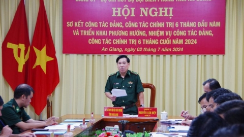 BĐBP tỉnh An Giang tổ chức Hội nghị sơ kết công tác Đảng, công tác chính trị 6 tháng cuối năm 2024