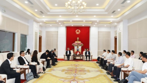 Chủ tịch UBND tỉnh Quảng Ninh Cao Tường Huy tiếp nhà đầu tư Nhật Bản