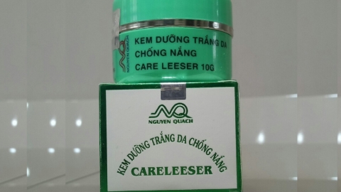 Đình chỉ lưu hành mỹ phẩm kem dưỡng trắng da chống nắng Careleeser - hộp 1 lọ 8g