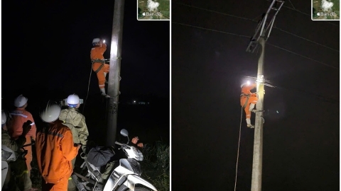 Công ty Điện lực Nghệ An xuyên đêm khắc phục sự cố do mưa đá, lốc xoáy, nhanh chóng cấp điện trở lại