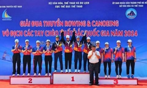 Bế mạc Giải đua thuyền rowing và canoeing quốc gia