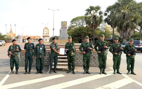 Đồn Biên phòng CKQT Bình Hiệp và Đồn cảnh sát bảo vệ Biên giới X13 tuần tra song phương quản lý, bảo vệ biên giới