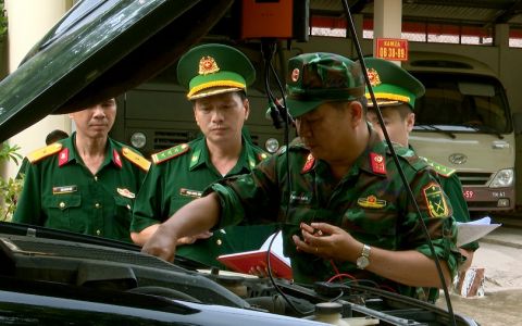 Kiểm định kỹ thuật đối với xe quân sự tại Bộ đội Biên phòng Tây Ninh