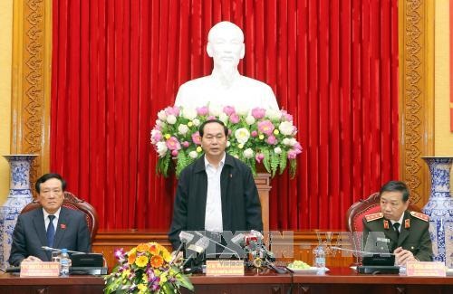 Chủ tịch nước Trần Đại Quang: Chú trọng khâu phát hiện án kinh tế, tham nhũng