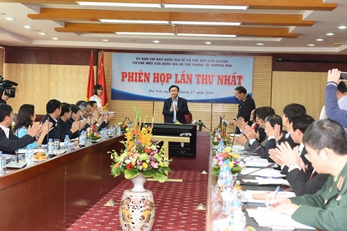 Phó Thủ tướng Vương Đình Huệ chủ trì cuộc họp về cơ chế một cửa ASEAN
