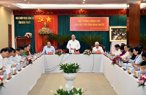 Thủ tướng Nguyễn Xuân Phúc làm việc tại tỉnh Bình Phước